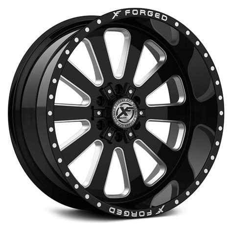Xf Off Road® Xfx 302 Wheels Black With Milled Window Rims