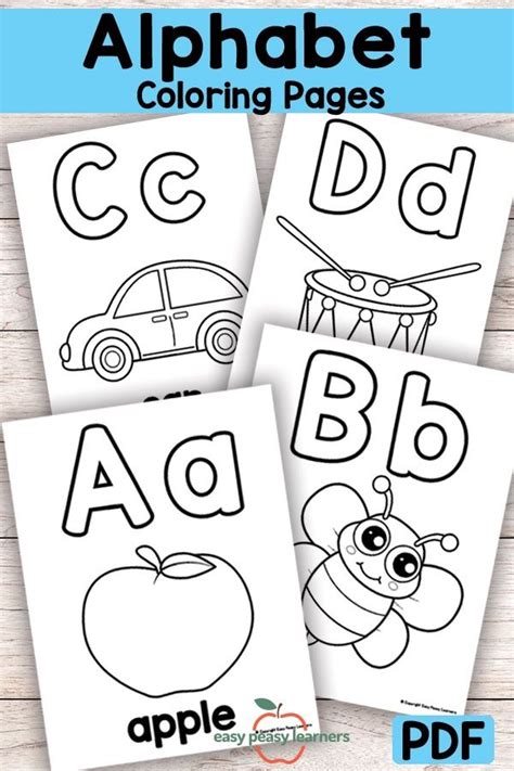 These alphabet coloring sheets will help little ones identify uppercase and lowercase versions of each letter. Alphabet Coloring Pages - Easy Peasy Learners | Alphabet ...