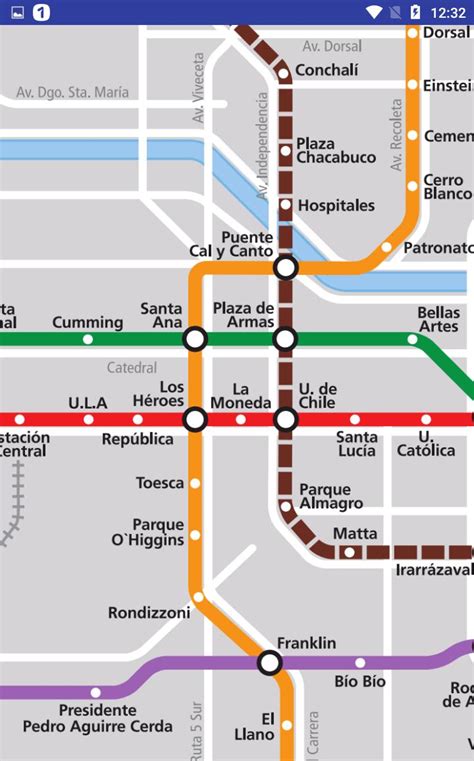 Santiago Chile Metro Map