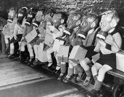 Group Of Kids Gas Mask Creepy Vintage Weird Vintage Gas Mask