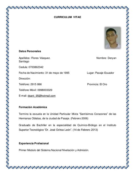 Diseño en el cv sin experiencia laboral. Curriculum Vitae Ejemplos Para Estudiantes Sin Experiencia