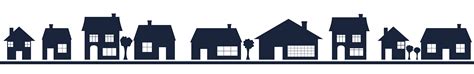 Neighborhood Silhouette Clip Art