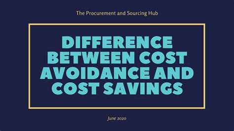Difference Between Cost Avoidance And Cost Savings