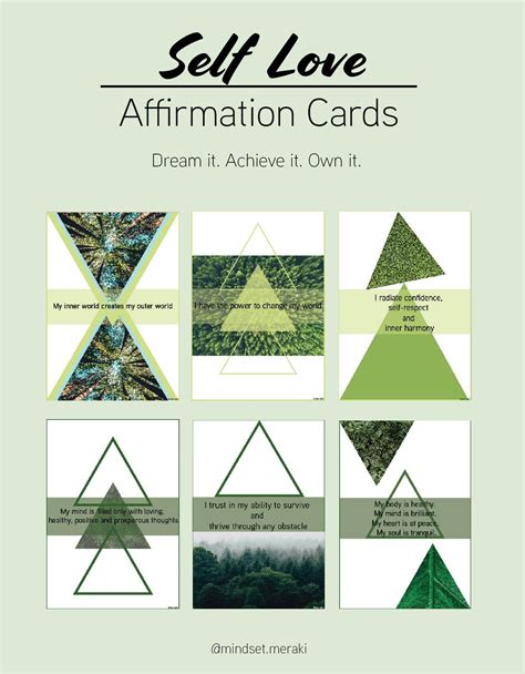 6 printable affirmation cards self love vision board cards etsy self love affirmations love