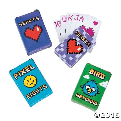 Pixel Mini Playing Cards Cards Oriental Trading Pixel