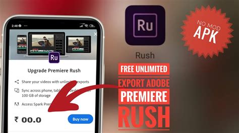 The free mobile version of premiere rush gives you access to unlimited exports, color. how to get unlimited free export in Adobe premiere rush ...