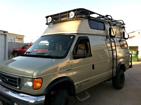 Only have found a few vague articles and one vid of a newer style that wouldnt apply and its pretty vague also. Fiberglass Top Roof Rack for Ford Van | Ford van, Metal roof, Van roof racks