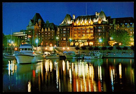 The Empress Hotel Illuminated Victoria British Columbia Canada We