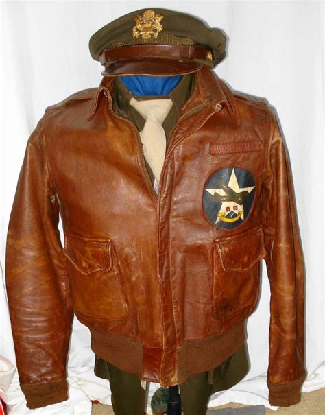 Us Army Air Force Wwii A2 Flight Jacket Document Group Leather Flight Jacket A2 Flight