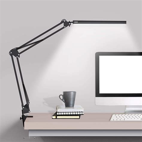 Lighting Desk Lamp Led With Clampdesk Light Metal Swing Arm Reading