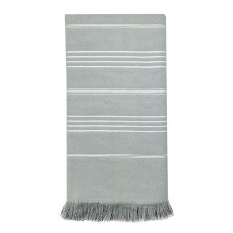 Terry Stripe Turkish Towels Striped Gray Bath Towel White Turkish