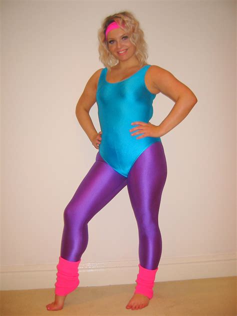 Fun In 80s Fitness Outfit Leotard Costume 80s Fitness Outfit Shiny