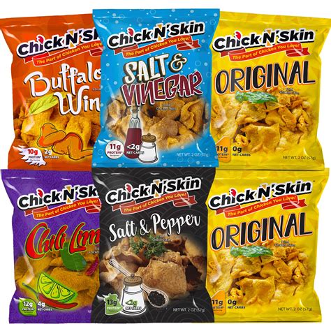 Buy Chick N Skin Fried Chicken Skins Variety Pack 6 Count 2 Of