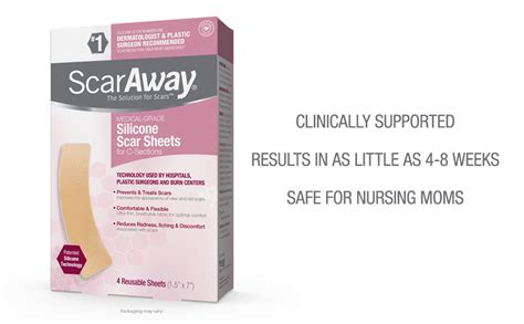 scaraway c section scar treatment strips silicone adhesive soft fabric 4 sheets 7 x 1 5 inch