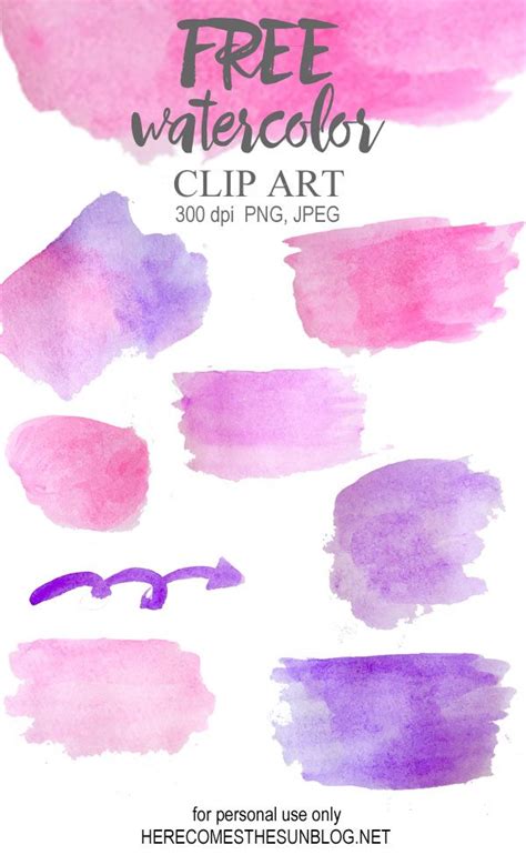 Free Watercolor Clip Art Here Comes The Sun