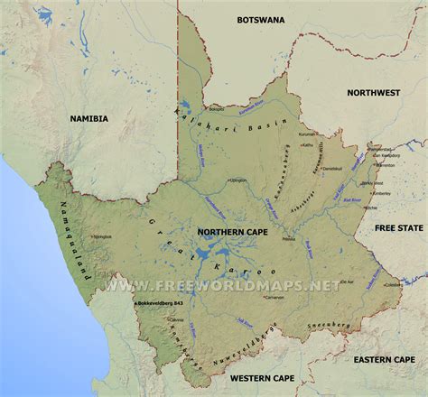 Northern Cape Map South Africa