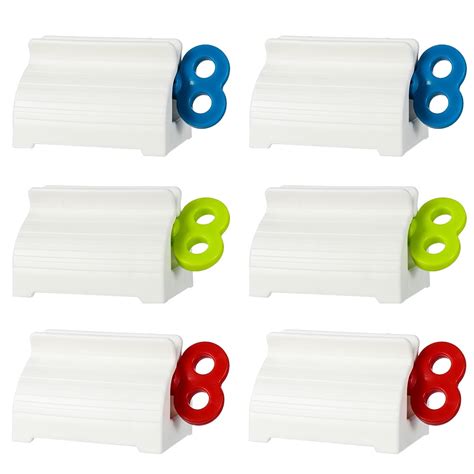 Hequsigns 6 Pcs Rolling Tube Toothpaste Squeezer Toothpaste Roller