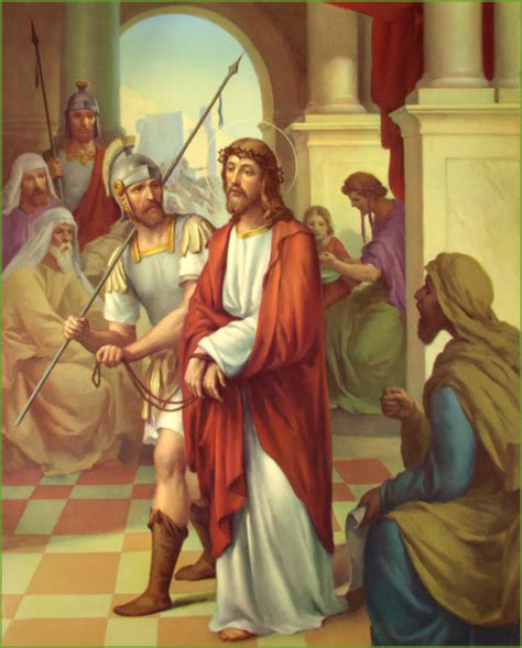 The devotion consists of meditating on 14 events which form the 14 stations of the cross. THE STATIONS OF THE CROSS IN PICTURES