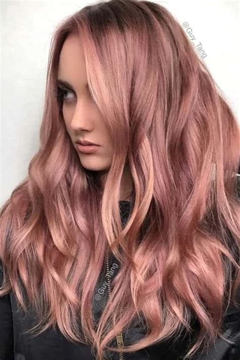 Rose gold fringed foil curtain: 60 Fresh Spring Hair Colors | Ecemella