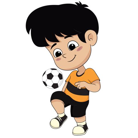 Cartoon Kid With Soccer Vectors 03 Welovesolo