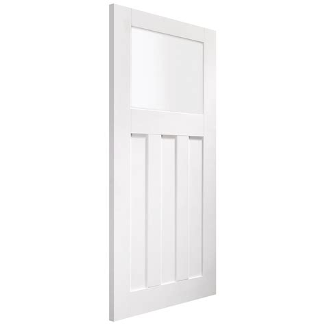Xl Joinery Internal White Primed Dx 1l Door With Obscure Glass Leader