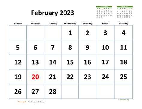 Orangetheory February Calendar 2023 Printable Word Searches