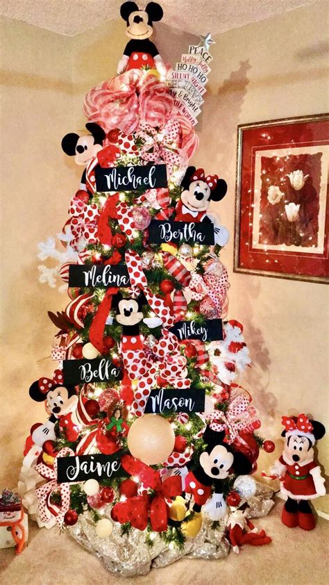 Mickey And Minnie Christmas Tree Disney Christmas Tree Decorations