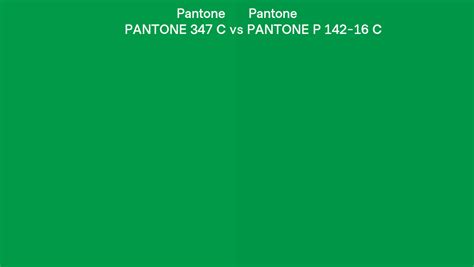 Pantone 347 C Vs Pantone P 142 16 C Side By Side Comparison