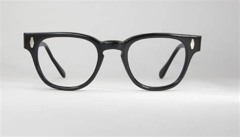optometrist attic usa men s black plastic vintage eyeglasses