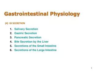PPT Physiology Of Gastrointestinal Disorders PowerPoint Presentation