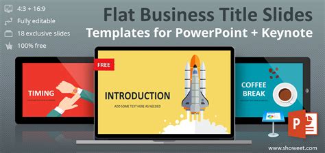 Template Powerpoint Flat Design Radea