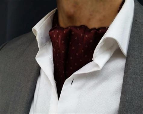 Ascots For Sale Reversible Silk Ascot Tie Dark Red Croom And Flood