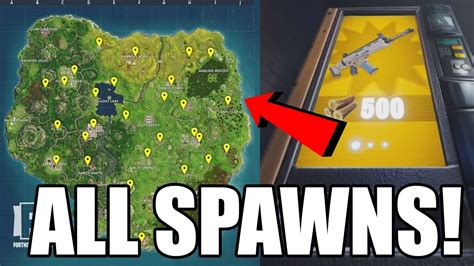 In fortnite, vending machines spawn at random locations on the map and there are five levels of rarity. ALL 33 "VENDING MACHINE" SPAWN LOCATIONS IN FORTNITE! How ...