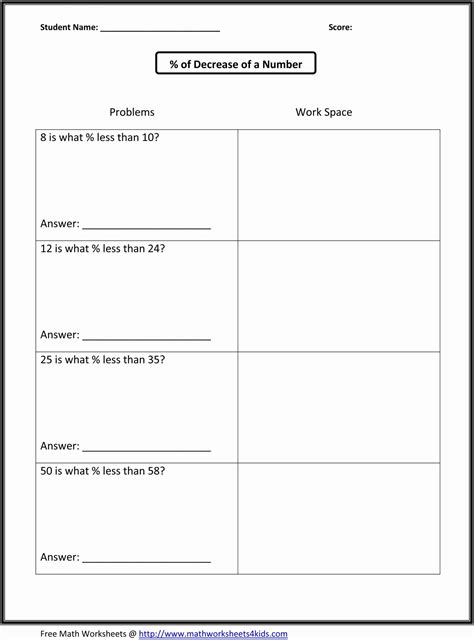 7th grade math worksheets on math topics covered in grade 7. 8th Grade Math Worksheets Printable with Answers