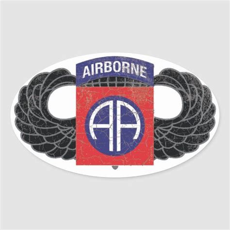 82nd Airborne Division All American Rustic Oval Sticker Zazzle
