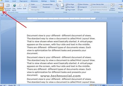 How To Display Document In The Print Layout Word Images
