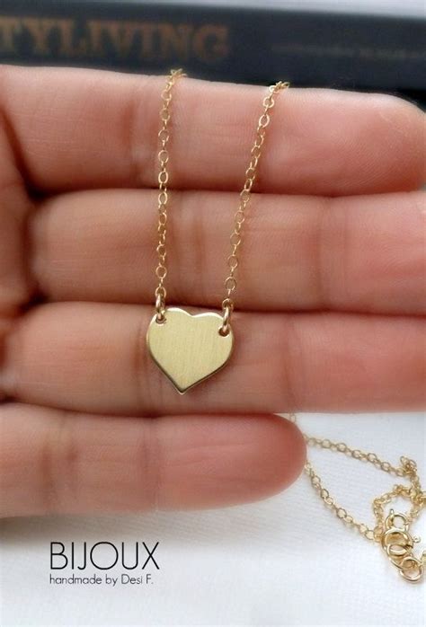 Heart Gold Necklace Celebrity Style K By Bijouxbydesif On Etsy Sweet