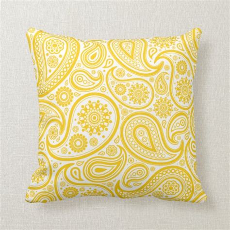 Maybe you would like to learn more about one of these? Yellow Paisley Floral Pattern Pillow | Zazzle