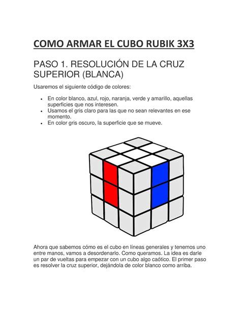 Ordenar Convertir Subordinar Cubo Rubik Paso 1 Principal Categoría Para
