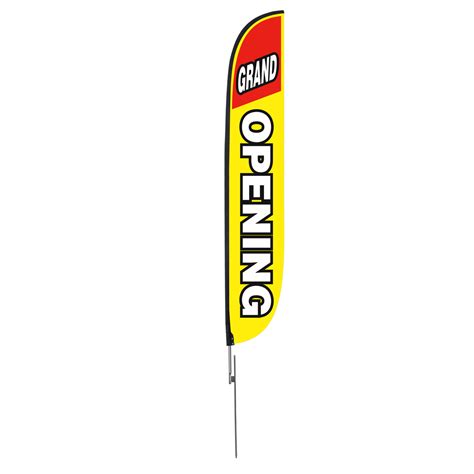 Grand Opening Feather Flag Yellow And Red In Stock