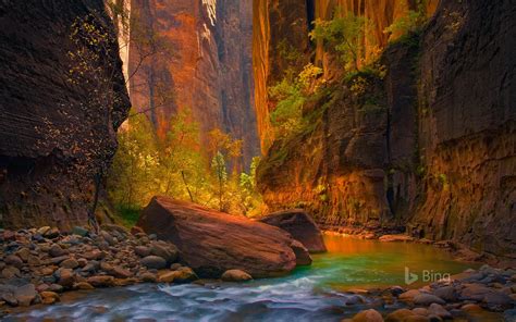 The Virgin River In Zion National Park Utah Bing