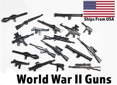 Lego Guns Wwii Lot Custom Military Army Plastic Rifle Sniper Etsy
