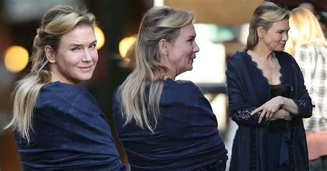 renee zellweger looks different again as she films another bridget jones scene mirror online