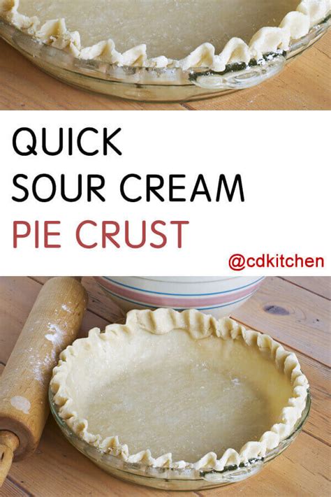 This will help ensure the fats in the mixture stay cold, and. Quick Sour Cream Pie Crust Recipe | CDKitchen.com