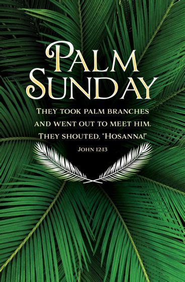 Palm Sunday Hosanna John 1213 Ceb Pkg 100 Standard Bulletin