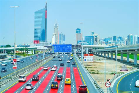 Traffic In Sheikh Zayed Road Dubai Uae Editorial Image Image Of