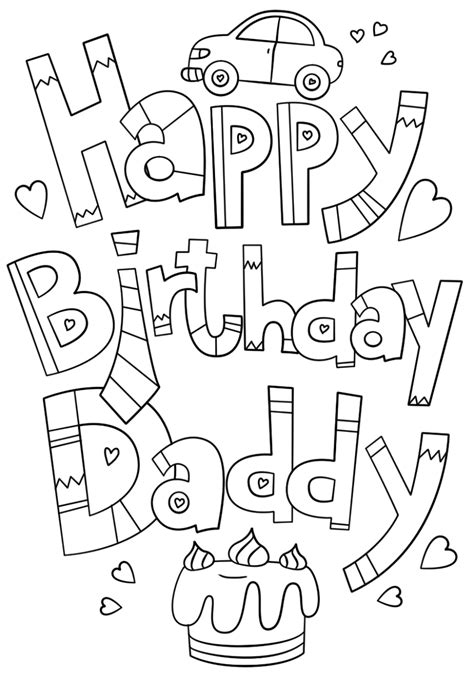 happy birthday dad coloring pages   birthday coloring pages