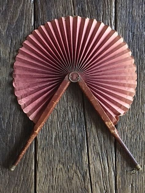 On Sale Antique Folding Victorian Hand Fan Vintage By Woodwell