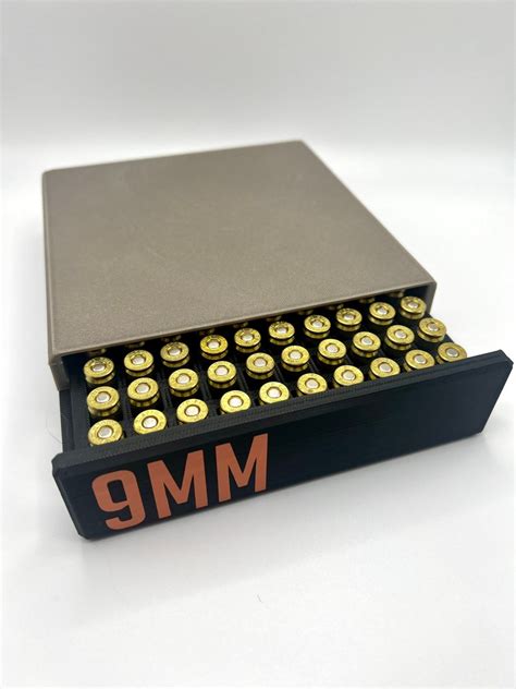 9mm Tough Ammo Storage Box 100 Rounds 3d Printed Etsy