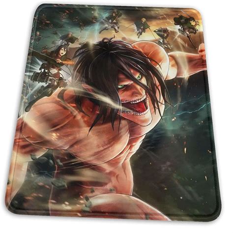 Attack On Titan Mouse Pad Eren Yeager Anime Mouse Pad Office Mouse Pad 10 X 12 Inch